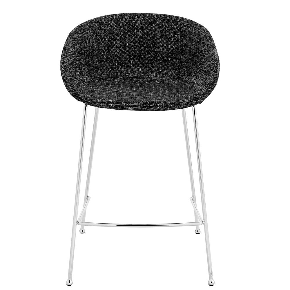 Euro Style - Zach Counter Stool, Black/Chrome - Set of 2 - 30457BLK veiw 2