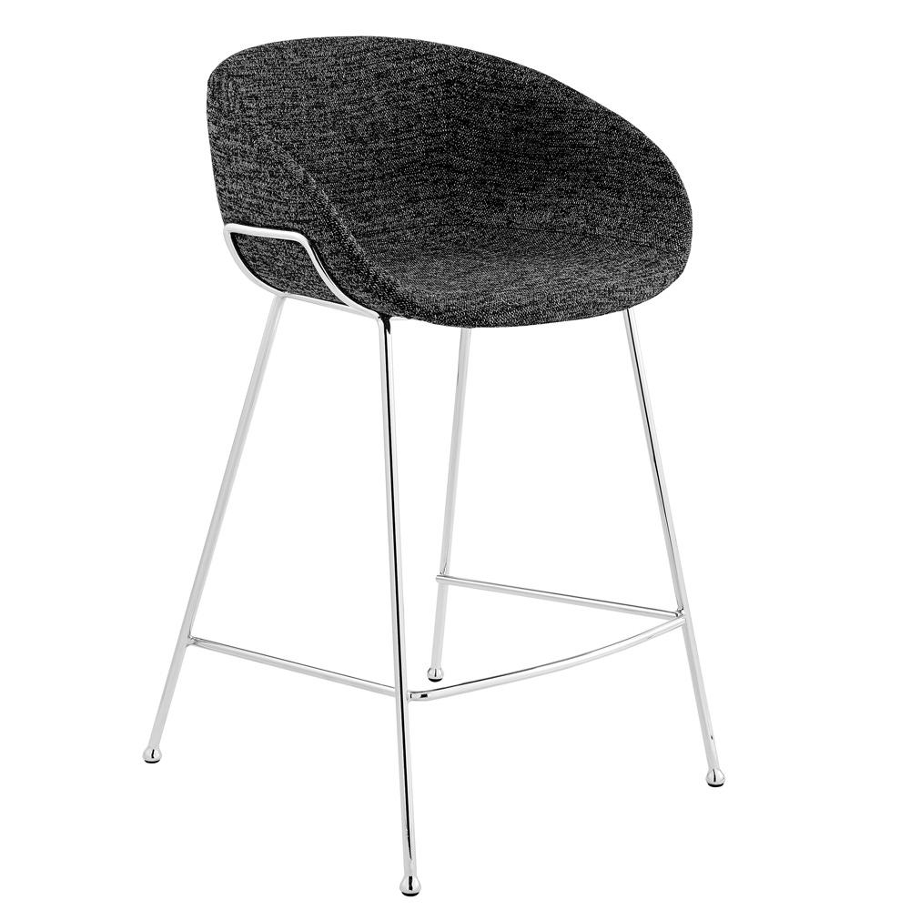 Euro Style - Zach Counter Stool, Black/Chrome - Set of 2 - 30457BLK veiw 3
