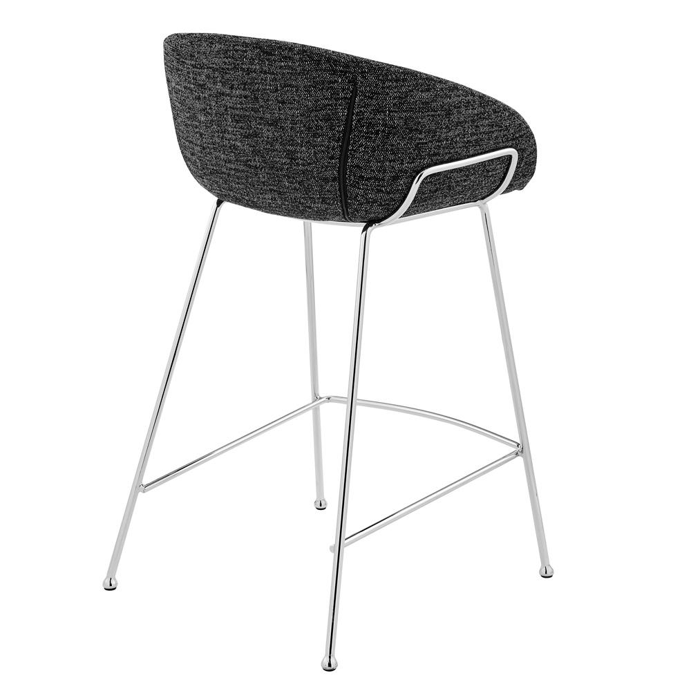 Euro Style - Zach Counter Stool, Black/Chrome - Set of 2 - 30457BLK veiw 5