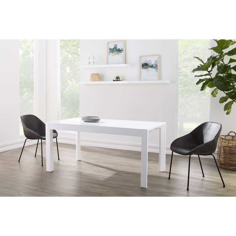 Euro Style - Adara 63in Rectangle Dining Table in White Lacquer - 27268WHT veiw 6