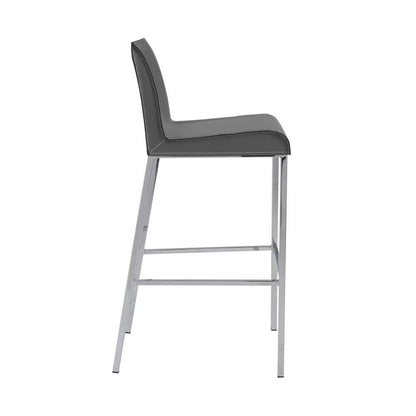 Euro Style - Cam-B Bar Stool In Gray With Polished Stainless Steel Legs (Set of 2) - 15201GRY veiw 7