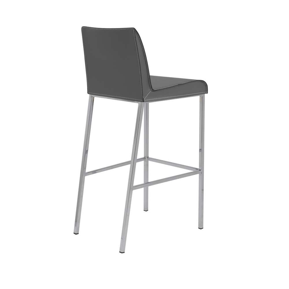 Euro Style - Cam-B Bar Stool In Gray With Polished Stainless Steel Legs (Set of 2) - 15201GRY veiw 8