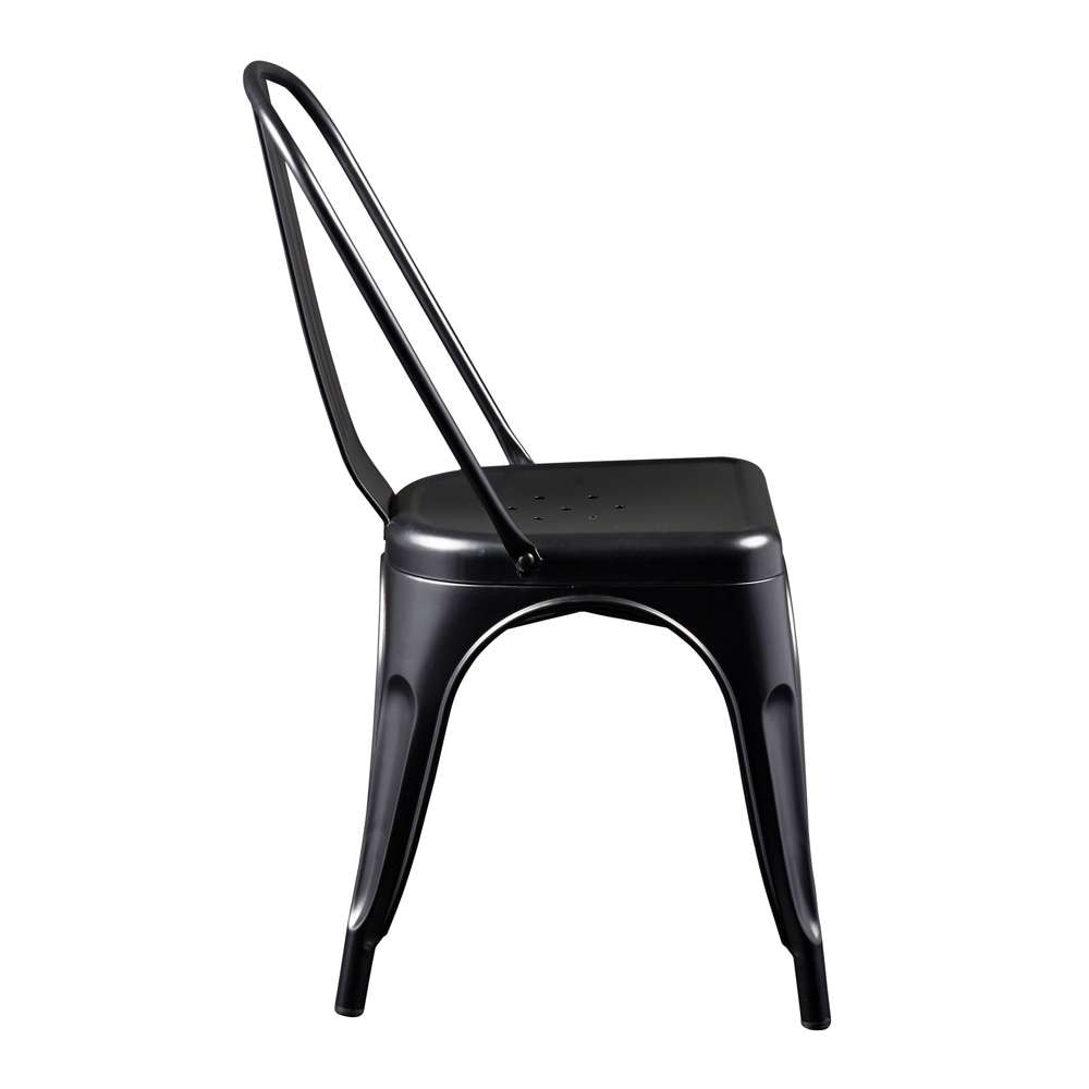 Euro Style - Corsair Stacking Side Chair in Matte Black (Set of 4) - 94210MTBLK veiw 3