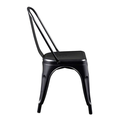 Euro Style - Corsair Stacking Side Chair in Matte Black (Set of 4) - 94210MTBLK veiw 3