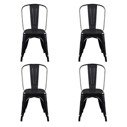 Euro Style - Corsair Stacking Side Chair in Matte Black (Set of 4) - 94210MTBLK veiw 7