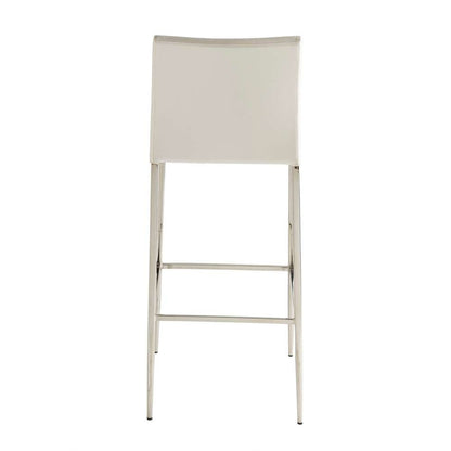 Euro Style - Diana-B Bar Stool in White with Polished Stainless Steel - 02349-WHT veiw 4