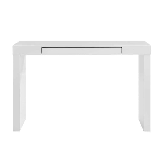 Euro Style - Donald Console Table/Desk in White with One Drawer - 90346WHT veiw 1