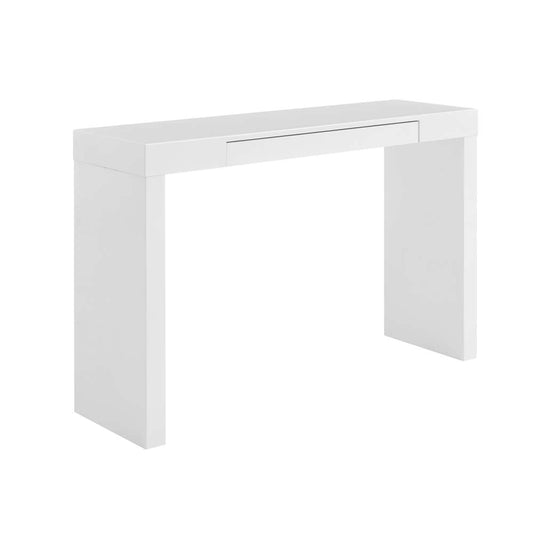 Euro Style - Donald Console Table/Desk in White with One Drawer - 90346WHT veiw 2