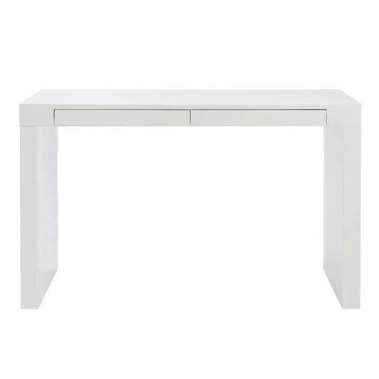 Euro Style - Donald Desk in White with Two Drawers - 90308WHT veiw 1