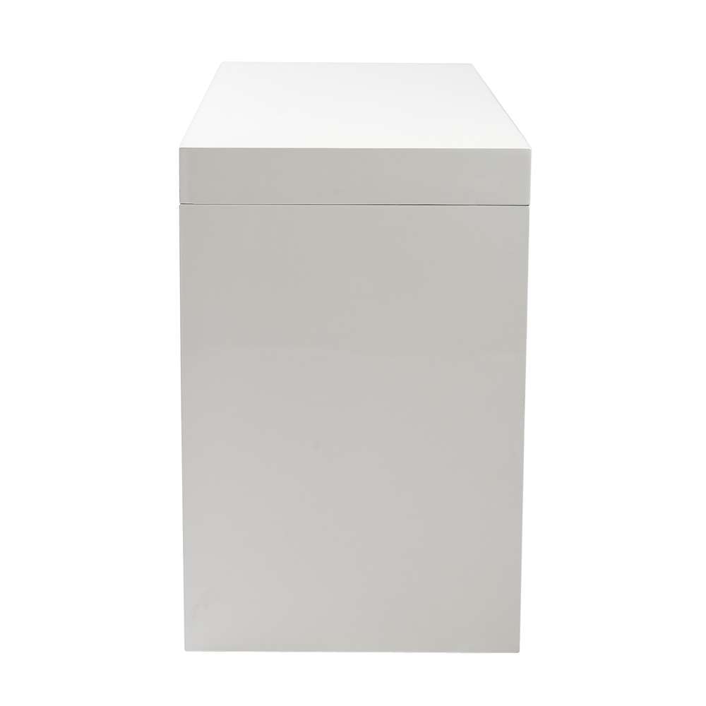 Euro Style - Donald Desk in White with Two Drawers - 90308WHT veiw 3