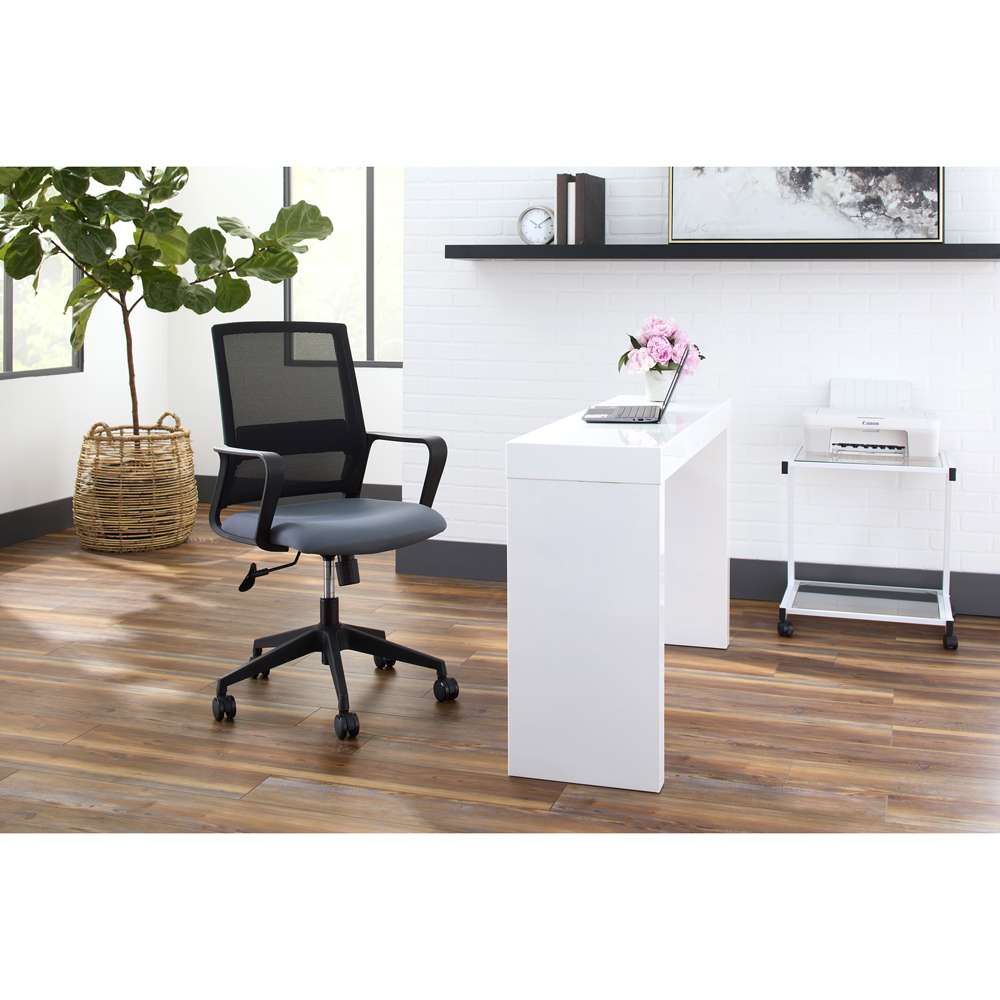 Euro Style - Donald Desk in White with Two Drawers - 90308WHT veiw 5