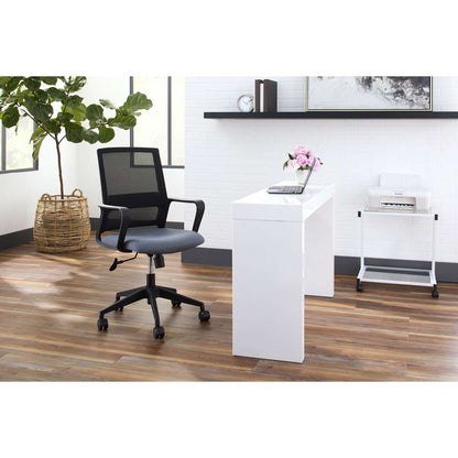 Euro Style - Donald Desk in White with Two Drawers - 90308WHT veiw 5