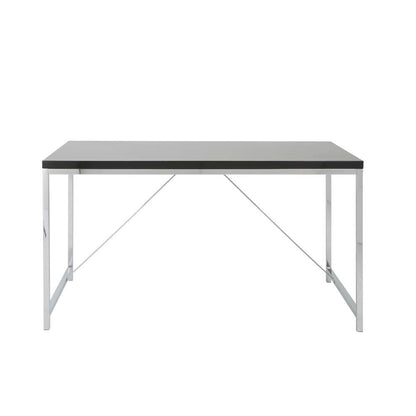 Euro Style - Gilbert Desk in Black with Chrome Steel Frame - 23523BLK veiw 1