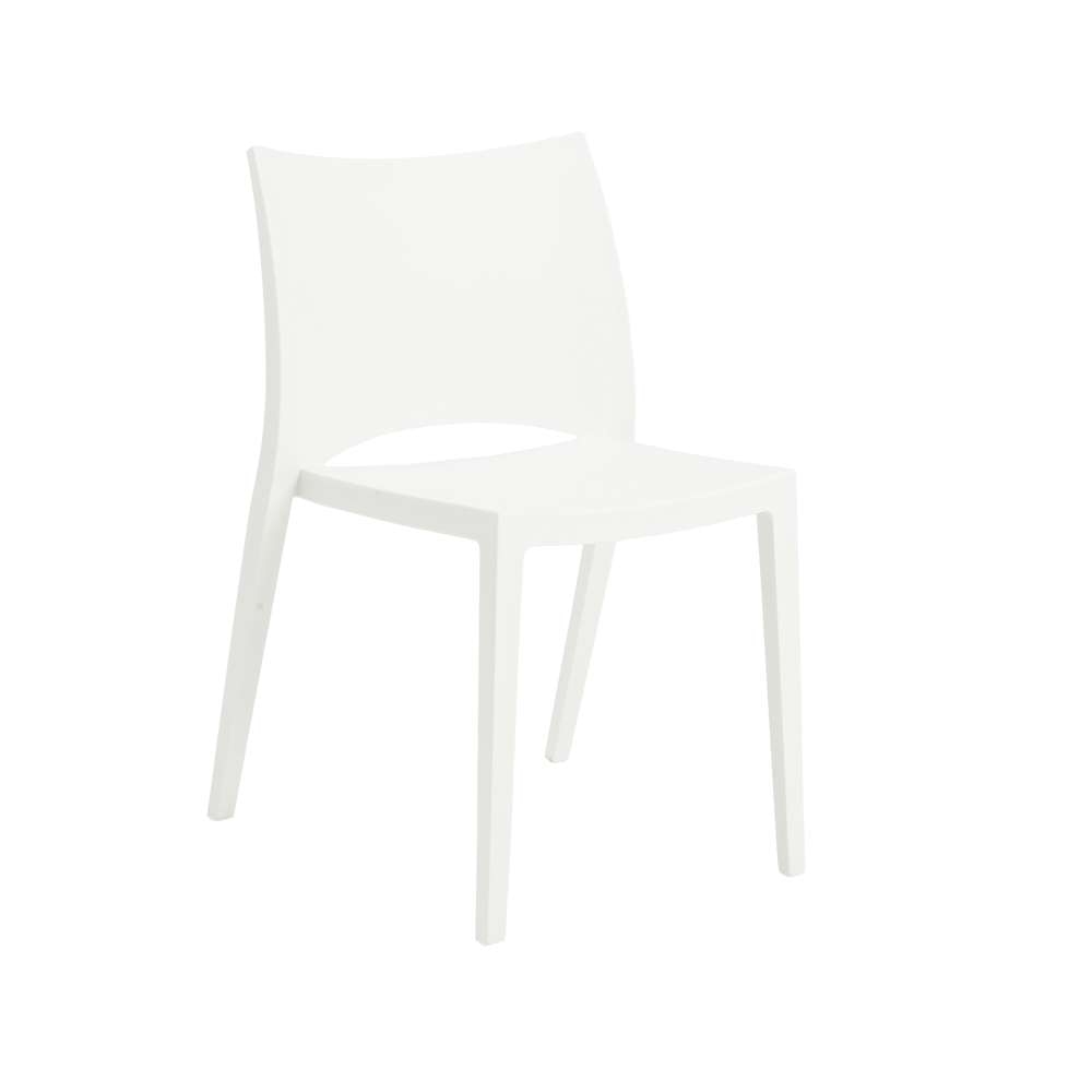 Euro Style - Leslie Stacking Side Chair in White (Set of 2) - 90034WHT-MP2 veiw 2