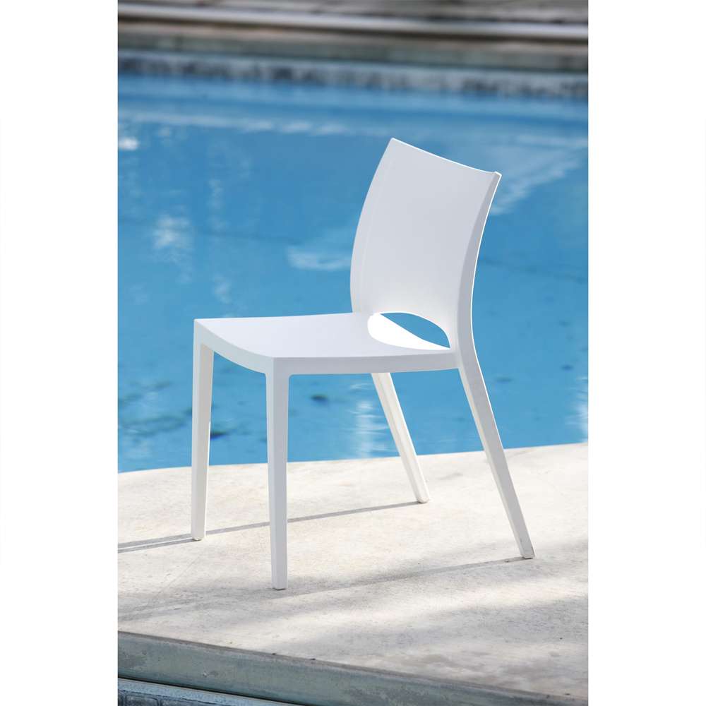 Euro Style - Leslie Stacking Side Chair in White (Set of 2) - 90034WHT-MP2 veiw 6