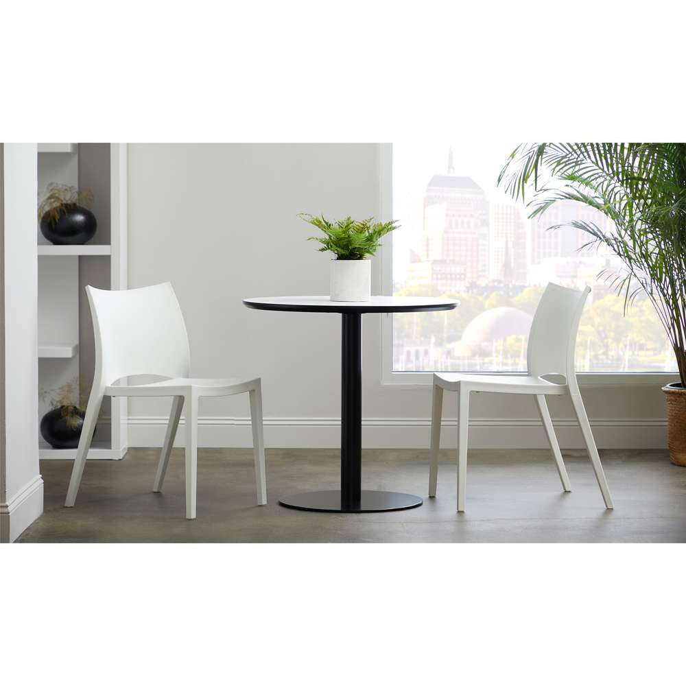 Euro Style - Leslie Stacking Side Chair in White (Set of 2) - 90034WHT-MP2 veiw 8