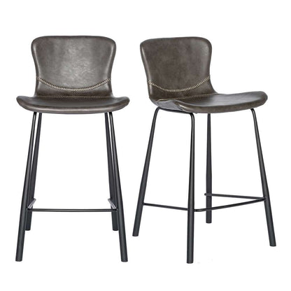 Euro Style - Melody Counter Stool in Dark Gray (Set of 2) - 30512DKGRY veiw 6