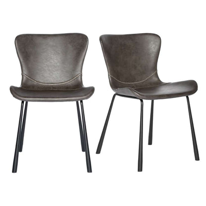 Euro Style - Melody Side Chair in Dark Gray (Set of 2) - 30510DKGRY veiw 6