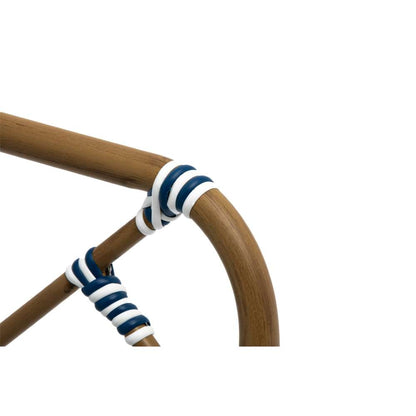 Euro Style - Orla Stacking Armchair in Blue/White Polyethylene Rattan with Light Brown Powder Coated Frame (Set of 2) - 90528 veiw 8