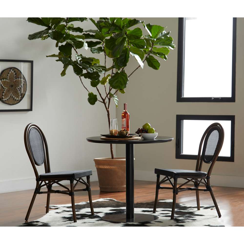 Euro Style - Paras Bistro Table in Black - 90134-BLK veiw 4