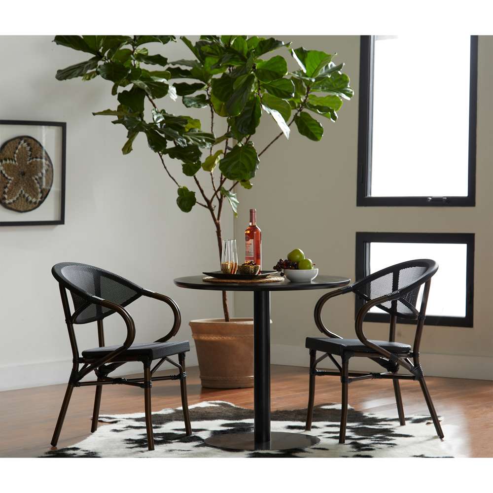 Euro Style - Paras Bistro Table in Black - 90134-BLK veiw 5