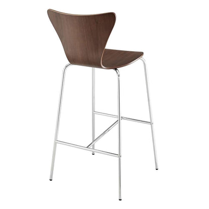 Euro Style - Tendy Bar Stool in American Walnut with Chrome Legs (Set of 4) - 02855WAL-MP4 veiw 4