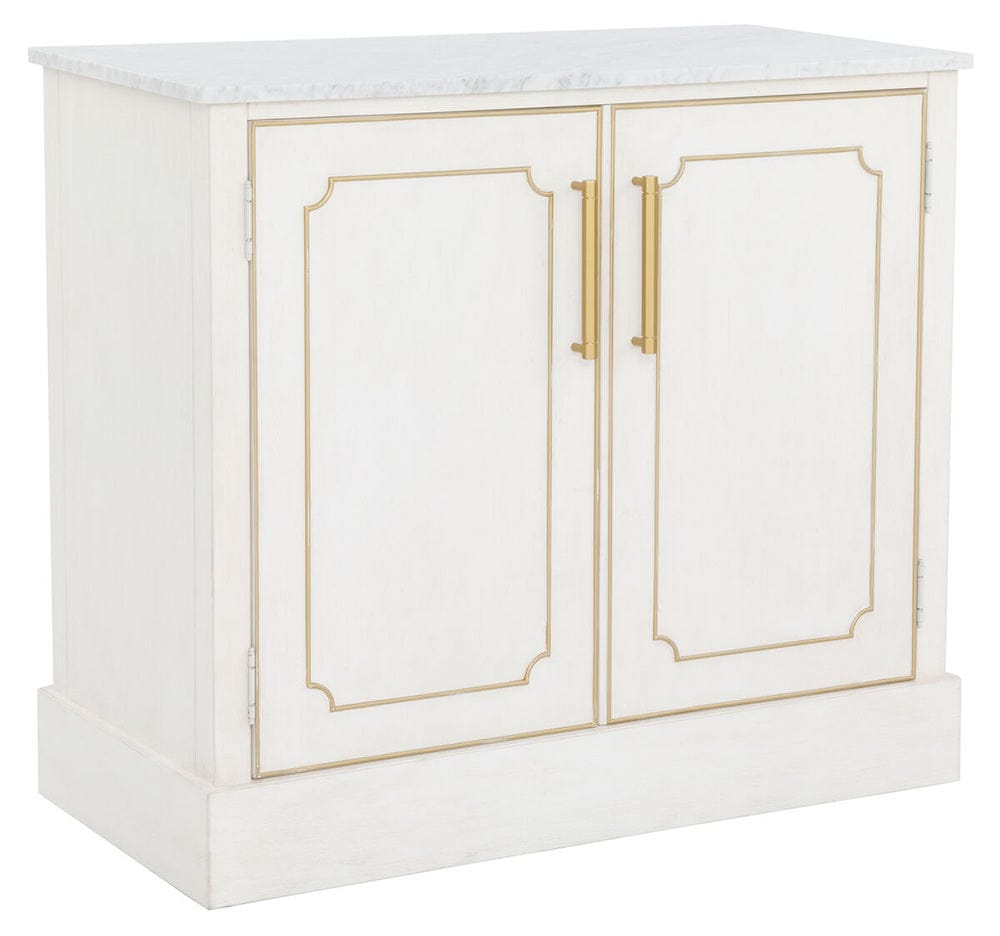 Fairfield Chair Company - Camille Bar Cabinet, Linen With Antique Gold Striping- 8019-48 view 1