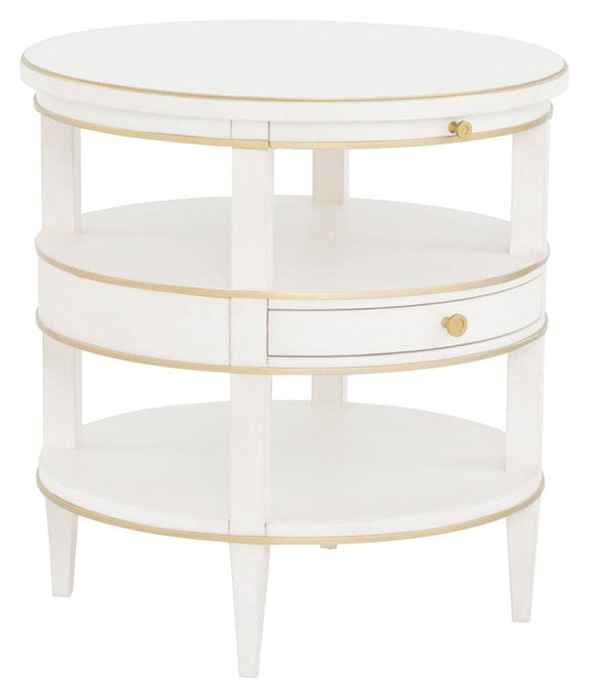 Fairfield Chair Company - Camille Round End Table, Linen - 8019-19 view 1
