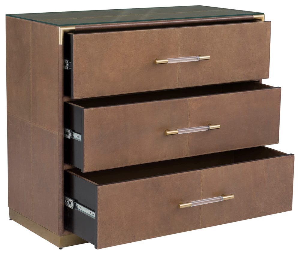Fairfield Chair Company - Dimitri Three Drawer Chest, Kafe - 8071-CH view 2