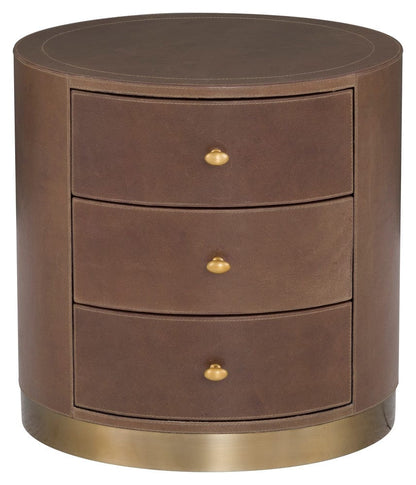 Fairfield Chair Company - Dimitri Three Drawer Round End Table, Kafe - 8071-19 view 4