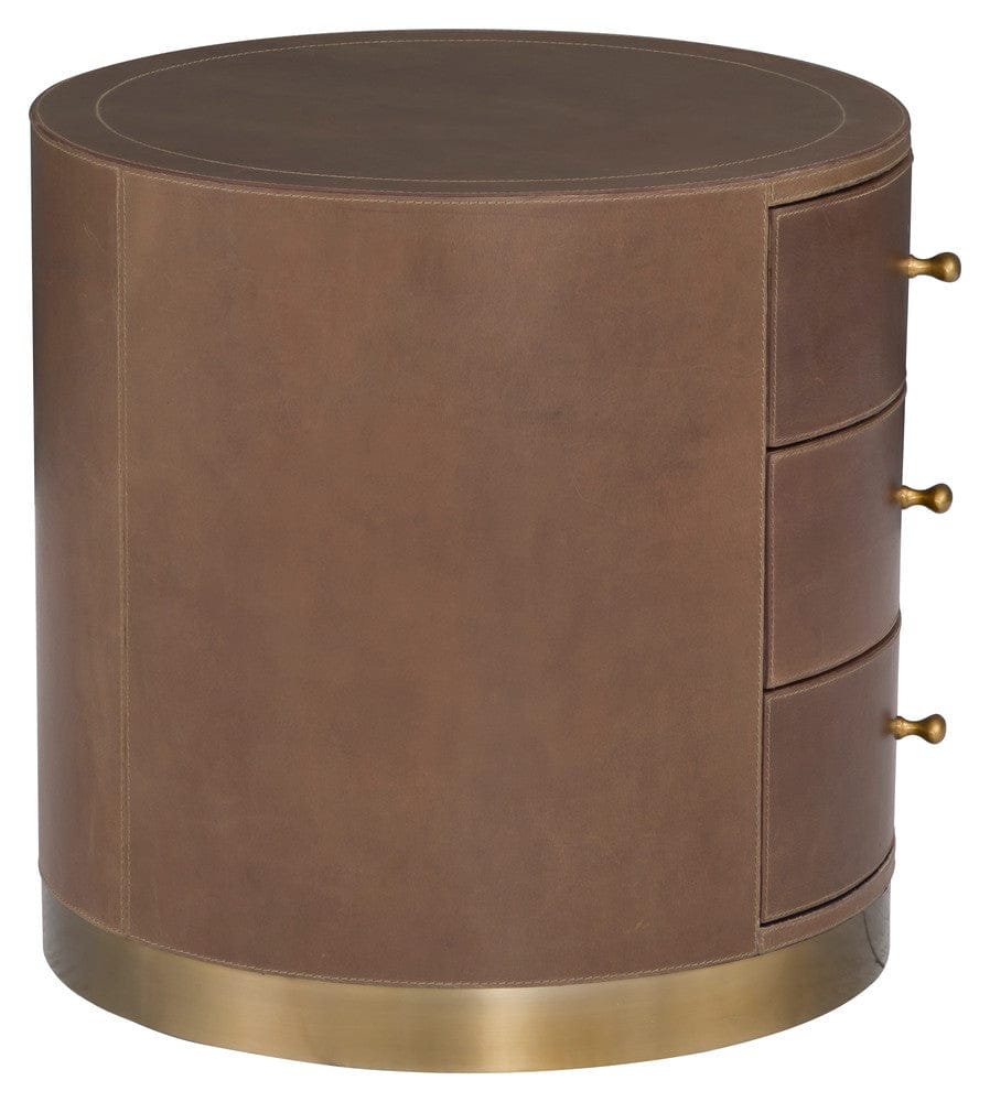 Fairfield Chair Company - Dimitri Three Drawer Round End Table, Kafe - 8071-19 view 5