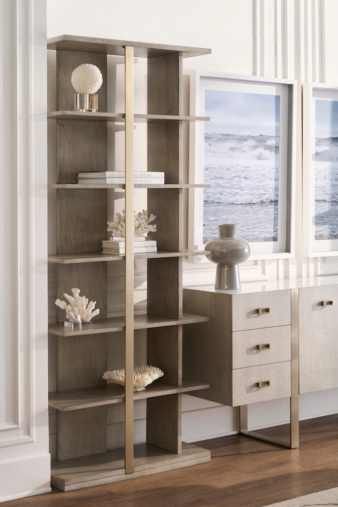 Fairfield Chair Company - Libby Langdon Carlson Right Side Facing Etagere, Sheer Dove - 6336-85-R view 3