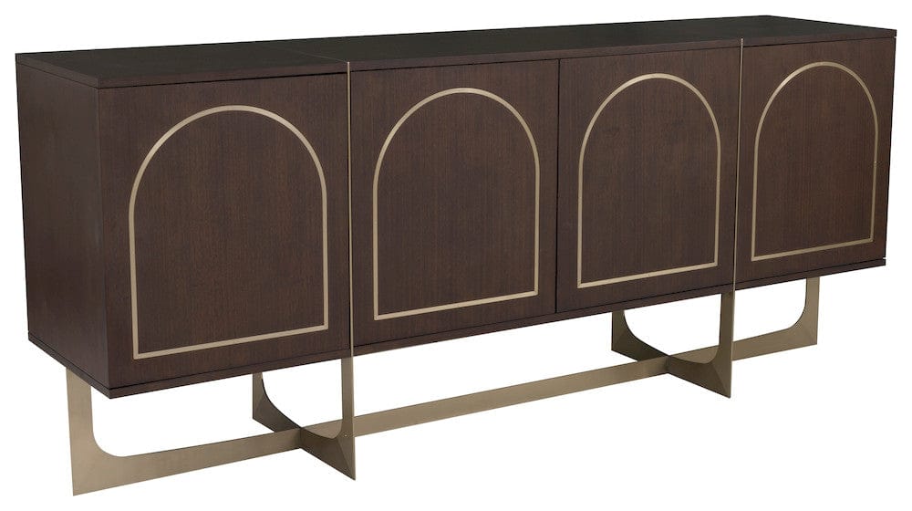 Fairfield Chair Company - Libby Langdon Goddard Four Door Credenza, Smoked Stone - 6360-17 view 1