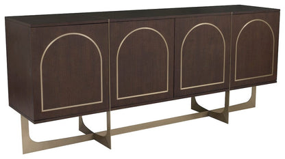 Fairfield Chair Company - Libby Langdon Goddard Four Door Credenza, Smoked Stone - 6360-17 view 1