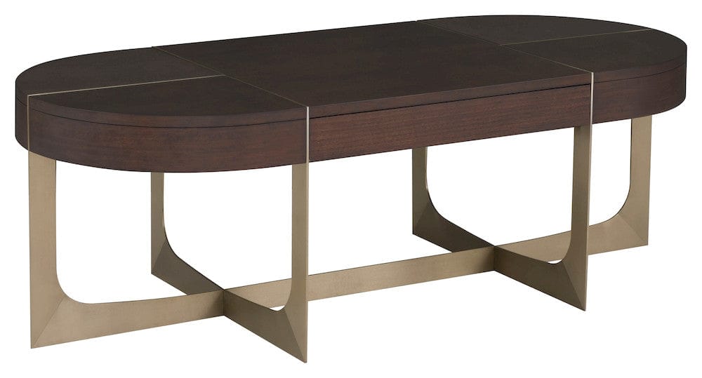 Fairfield Chair Company - Libby Langdon Goddard Oval Cocktail Table, Smoked Stone - 6360-13 view 1