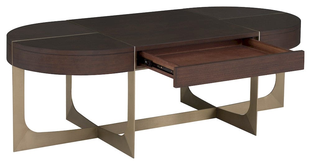 Fairfield Chair Company - Libby Langdon Goddard Oval Cocktail Table, Smoked Stone - 6360-13 view 2