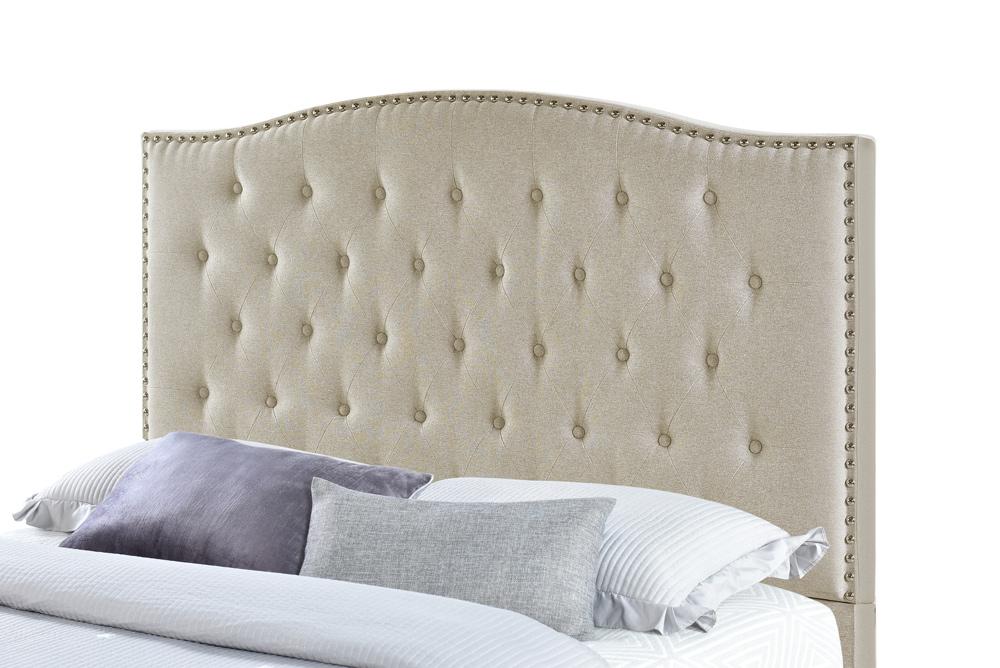 Fashion Bed Group - Vera King Upholstered Platform Bed & Nora King Headboard veiw 2