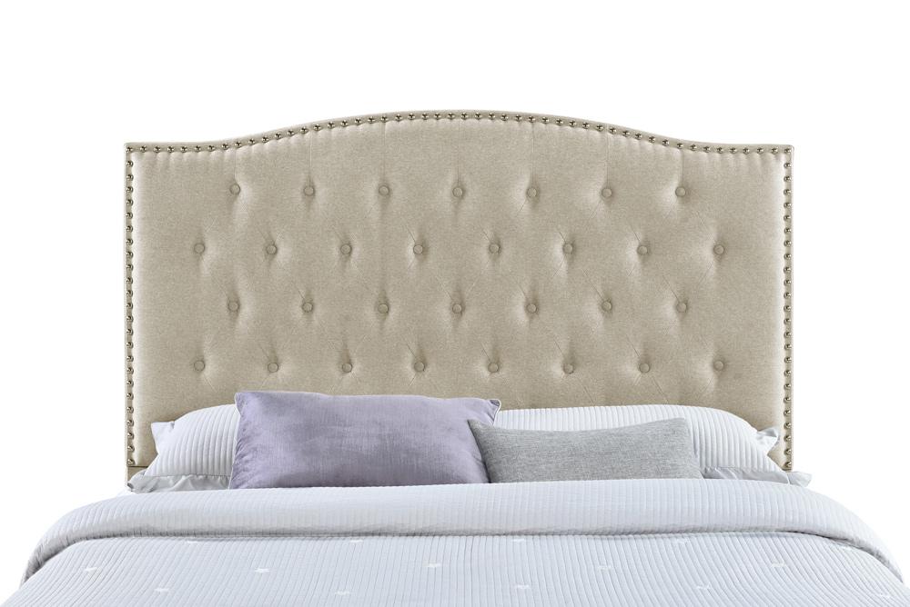 Fashion Bed Group - Vera King Upholstered Platform Bed & Nora King Headboard veiw 4