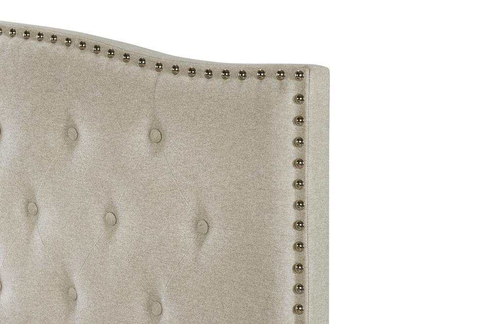 Fashion Bed Group - Vera King Upholstered Platform Bed & Nora King Headboard veiw 5