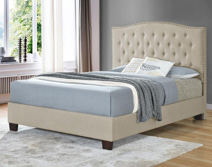 Fashion Bed Group - Vera Queen Upholstered Platform Bed & Nora Full / Queen Headboard veiw 1