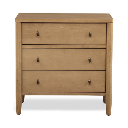 Finn & Louise - Chatham - 3 Drawer Nightstand with Power Strip, USB-A and USB-C Port - Warm Maple Finish - FL-B91133-MAPLE view 2