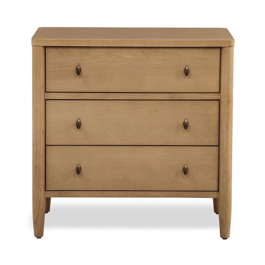 Finn & Louise - Chatham - 3 Drawer Nightstand with Power Strip, USB-A and USB-C Port - Warm Maple Finish - FL-B91133-MAPLE view 2