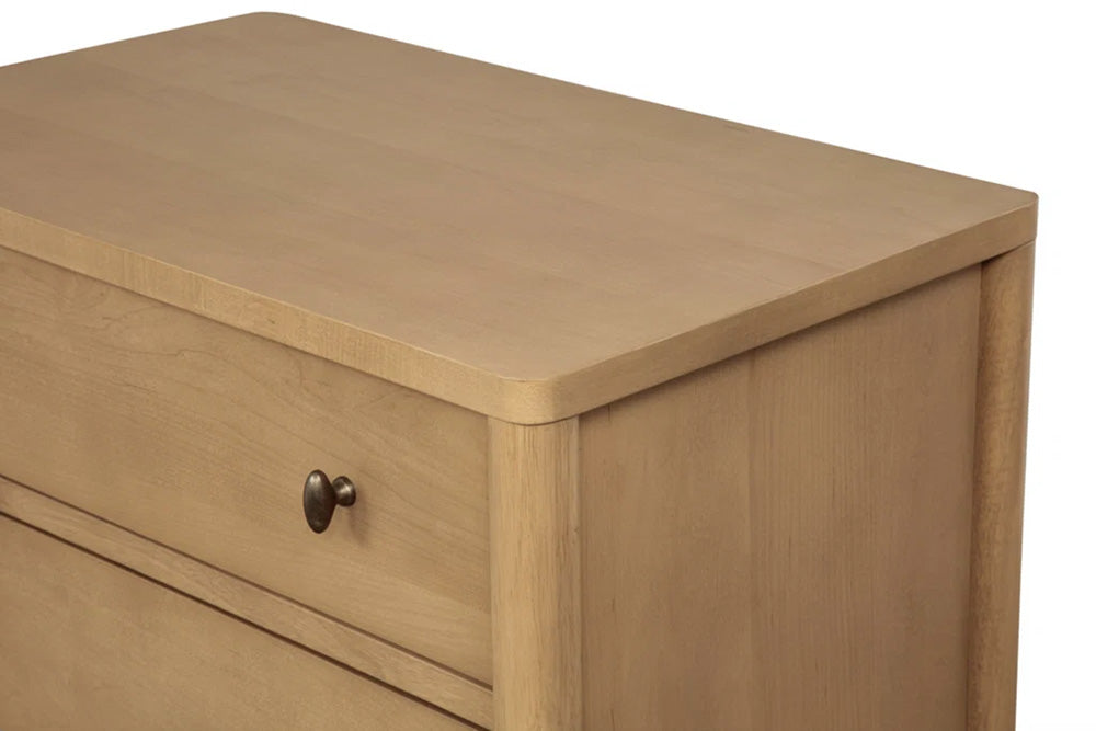 Finn & Louise - Chatham - 3 Drawer Nightstand with Power Strip, USB-A and USB-C Port - Warm Maple Finish - FL-B91133-MAPLE view 3