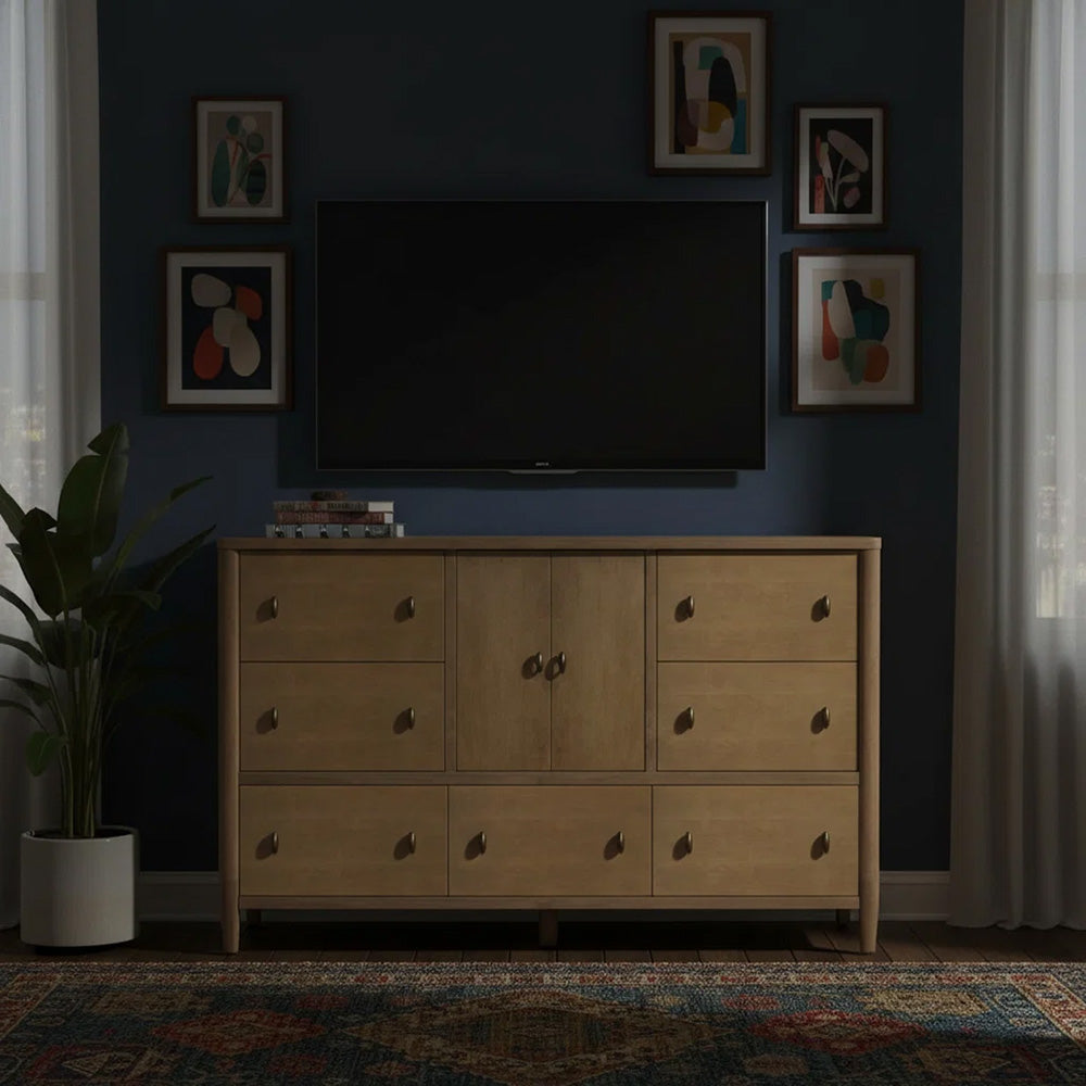 Finn & Louise - Chatham - 7 Drawer / 2 Door Dresser - Warm Maple Finish - FL-B91146-MAPLE view 5