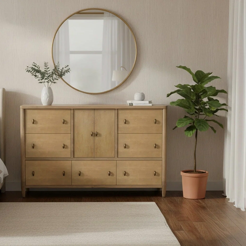 Finn & Louise - Chatham - 7 Drawer / 2 Door Dresser - Warm Maple Finish - FL-B91146-MAPLE view 6