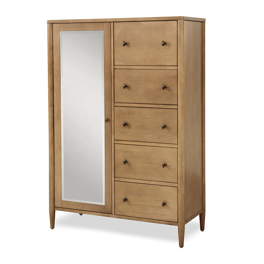 Finn & Louise - Chatham - Mirrored Door Chest - Warm Maple Finish - FL-B91137-MAPLE view 1
