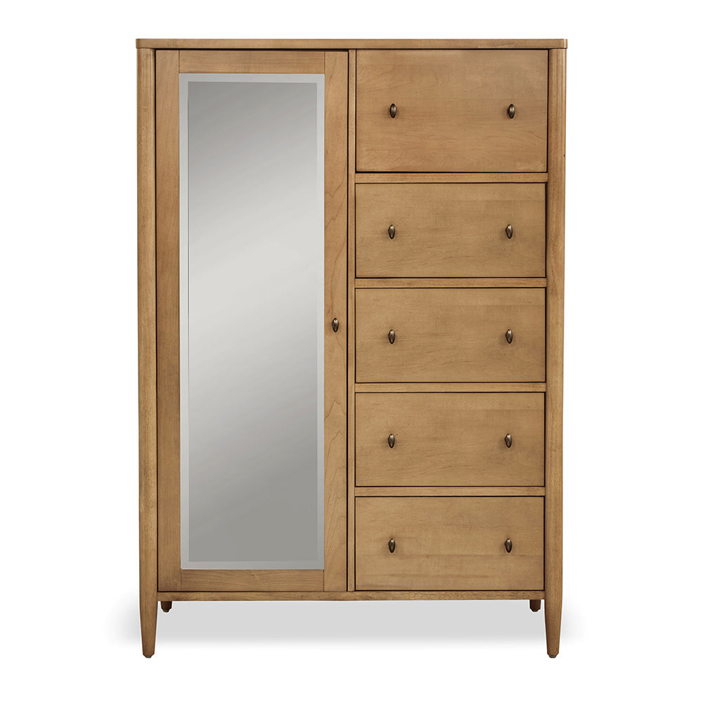 Finn & Louise - Chatham - Mirrored Door Chest - Warm Maple Finish - FL-B91137-MAPLE view 2