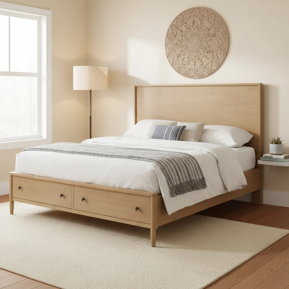 Finn & Louise - Chatham - Tall Storage Bed - King - Warm Maple Finish - FL-B911KBED-TALL-STORAGE-MAPLE view 4