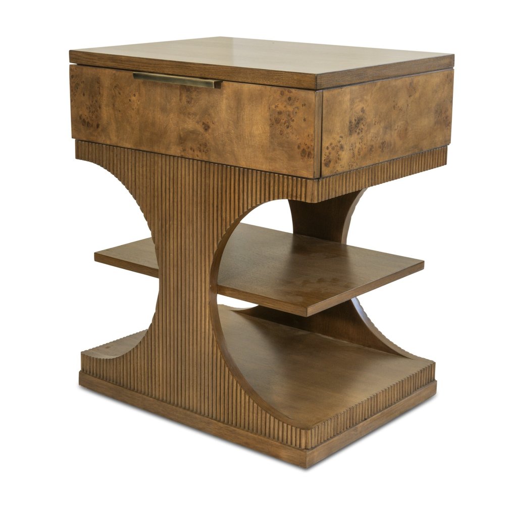 Finn & Louise - Manhattan Valley - 1 Drawer Accent Nightstand - Vintage Chestnut Finish - FL-B97532-VINTAGECHESTNUT view 1