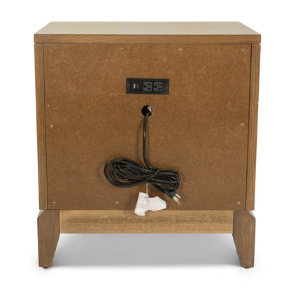 Finn & Louise - Manhattan Valley - 3 Drawer Nightstand with Power Strip, USB-A and USB-C Port - Vintage Chestnut Finish - FL-B97533-VINTAGECHESTNUT view 8